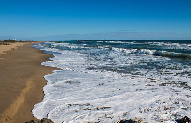 An aerial view of Topsail beach in North Carolina