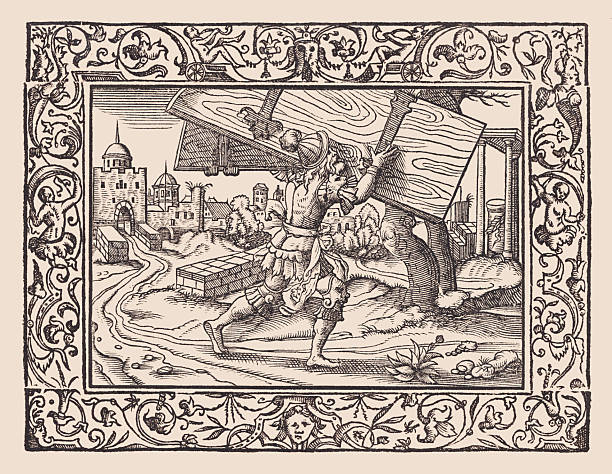istock Samson carrying the gate of Gaza (Judges 16), woodcut, 1607 2226467389