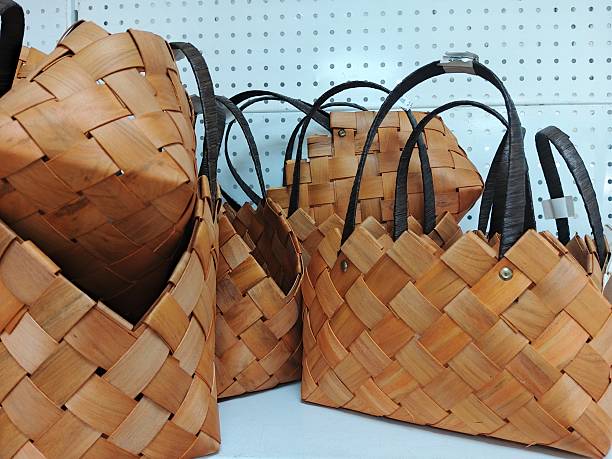 Women's exclusive bags made of vine bark