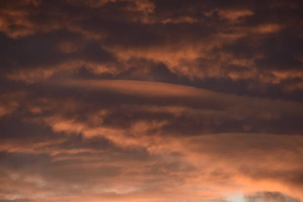This is a sky view with different colored clouds.