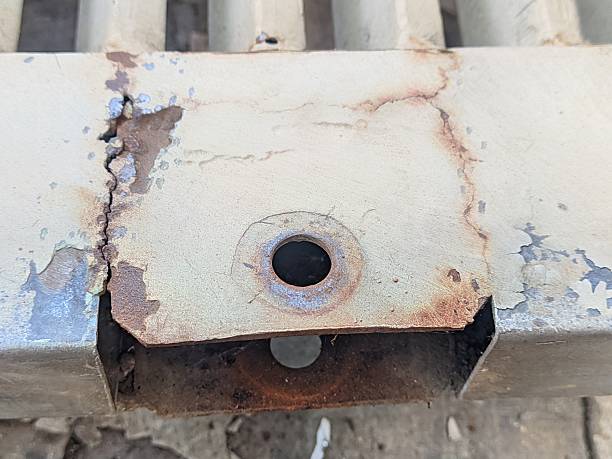 istock iron fence without wheels due to rust 2226478142