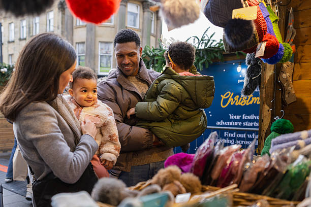 istock Browsing the Christmas Market Stall 2226484525