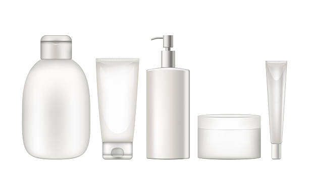 istock Set of realistic white cosmetic bottles and tubes for beauty products 2226485417