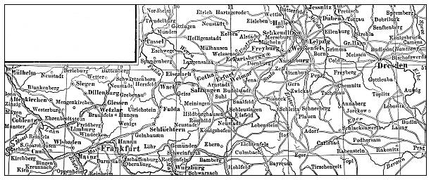 istock Central Europe wars, Map Showing Napoleon's Line of Retreat from Leipzig 2226491919