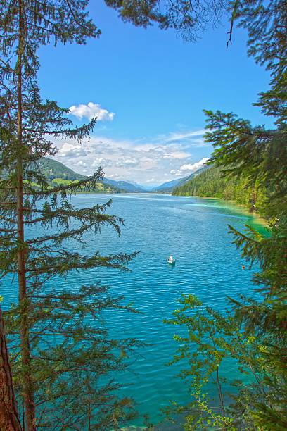 istock Weissensee shoreline with reeds and alpine view 2226495735