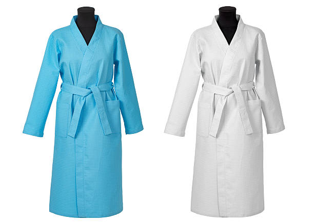 istock women's bathrobe made of cotton waffle cloth, isolated on a white background 2226502421