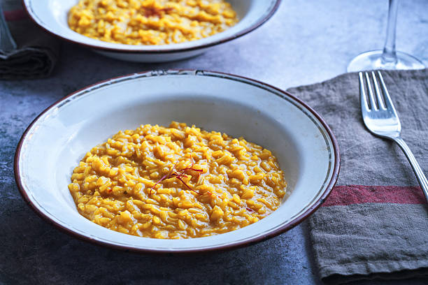istock Delicious Saffron Risotto Served on a Plate 2226504957