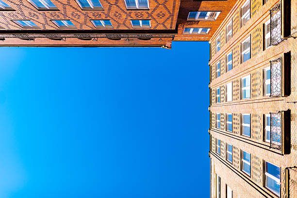 istock Brick houses in Budapest, old style architecture, pattern background 2226514511