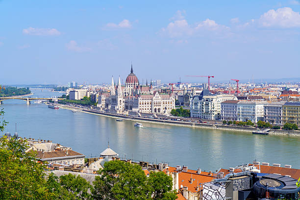 istock Hungarian Parliament and Danube River at Sunset in Budapest 2226519430