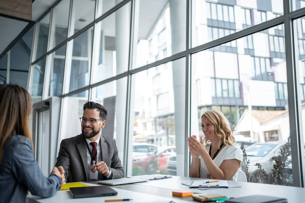 istock Business people shaking hands after successful job interview 2226524621