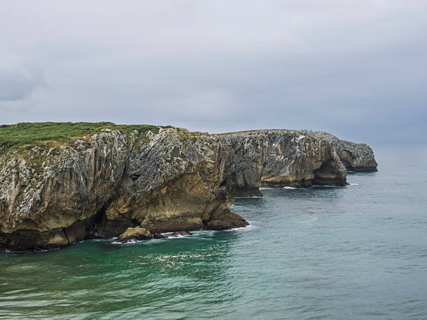 Rock formations on the Cantabrian Sea coast, Asturias