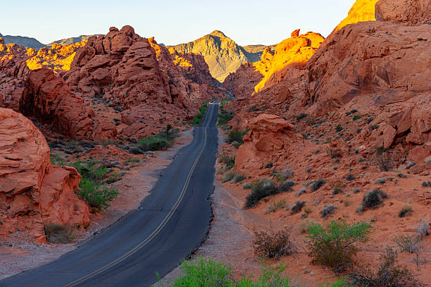 istock Road in Valley of Fire, Nevada. View from Mouse's Tank 2226527100