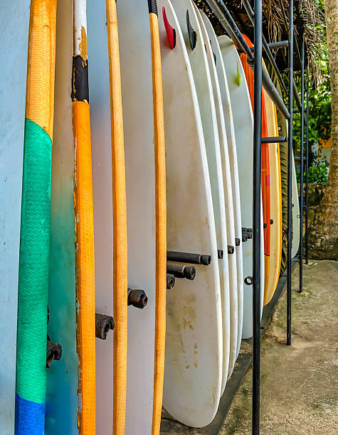 istock Surfboards in a row at Weligama beach, Sri Lanka 2226527453