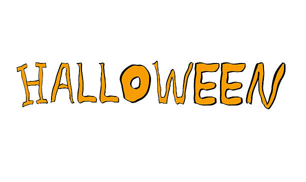 istock Halloween text font calligraphy hand written lettering script color sign symbol happy halloween october month pumpkin horror fear trick or treat halloween event halloween jack o lantern ghost party 2226531956