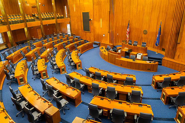The Senate Chamber in the Kentucky State Capitol Building in Frankfort Kentucky USA.