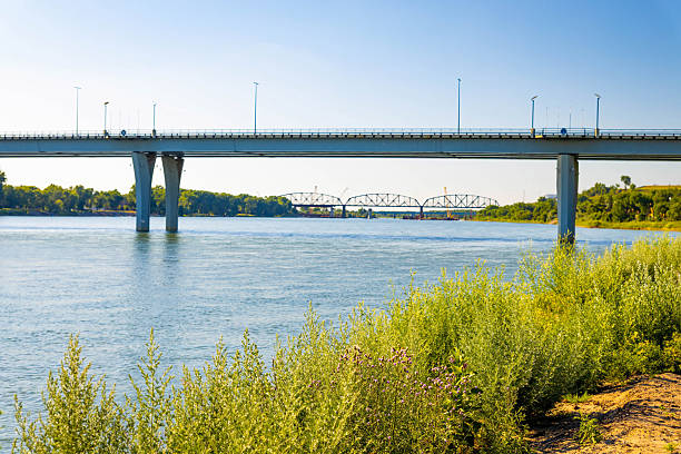 istock Bismarck city bridges along Missouri river 2226535452