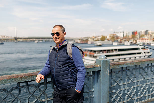 istock Mature man enjoying view on Istanbul from Galata bridge 2226537670