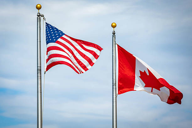 istock USA and Canada Flags Together 2226540291