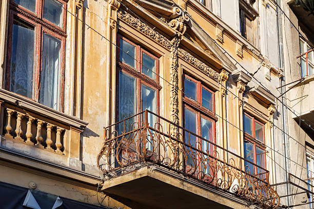 istock Ornate european architecture with intricate balcony and decorative facade 2226544331