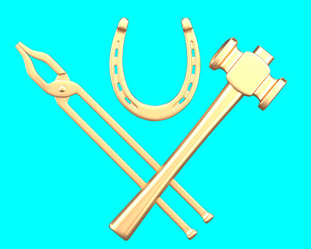 metal forging with using hammer