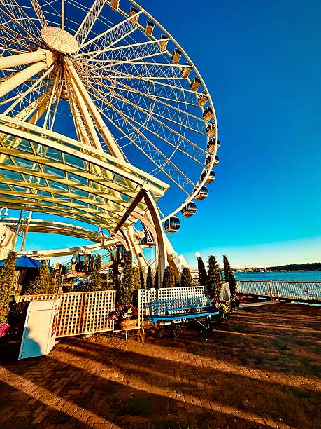 Ferris Wheel half shot in Seattle, Washington