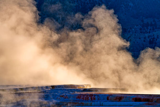 Mammoth Hot Springs feature in Yellowstone National Park