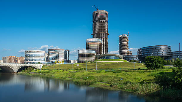 The tall buildings being constructed in Chengdu