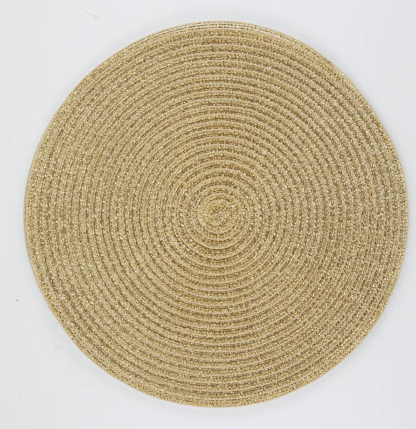 istock Gold circle placemat isolated nature background with clipping path 2226560779