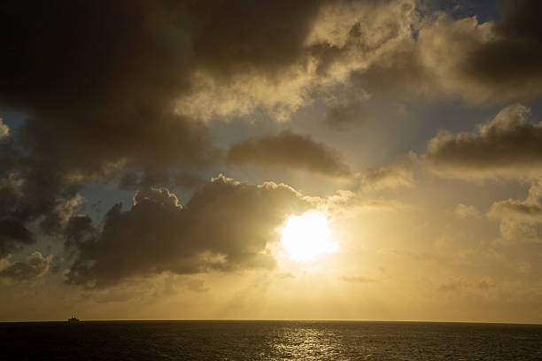 Summer evening seascape of Amami Oshima