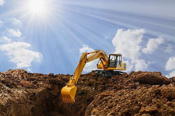 istock Excavator with Bucket  are digging  soil . 2226566611