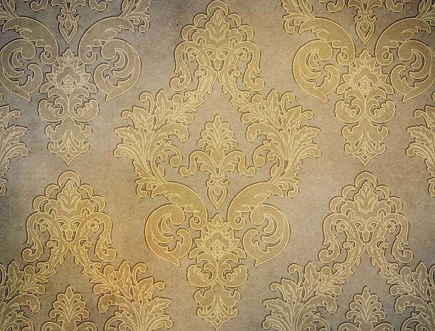 istock Old grunge paper texture with decorative ornament. 2226567211