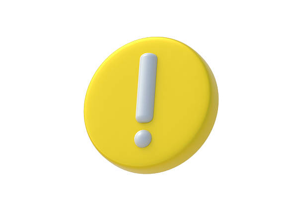 istock Exclamation mark isolated on white background. Error warning. Important information. Alert sign. 3d rendering 2226570344