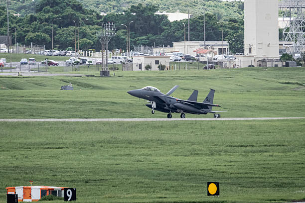 F15E landing at Kaneda Air Base，Kadena，Okinawa，Japan-July8