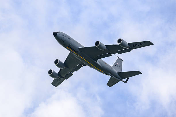 KC-135 Stratotanker taking off from Kadena Airbase during trainning, Kadena, Okinawa, Japan, July 8th 2025