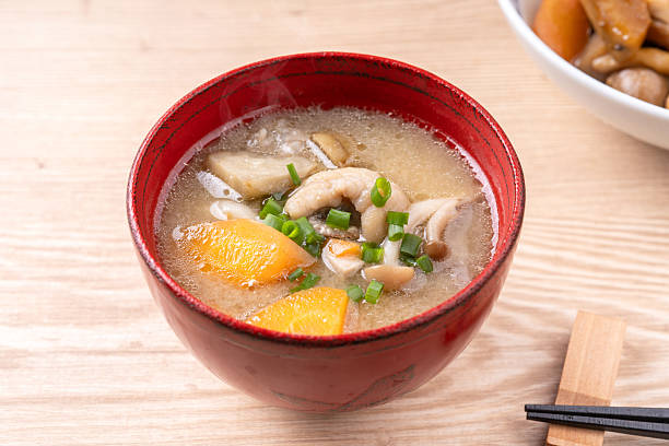 istock Chicken and root vegetable miso soup 2226587874