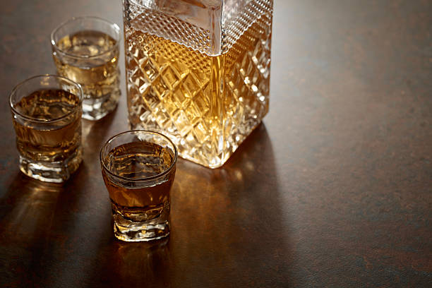 istock Decanter and small glasses of whiskey. 2226590322