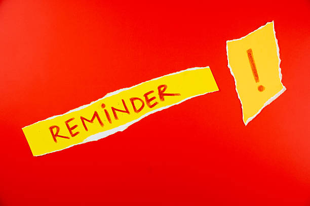istock Bright yellow reminder note with exclamation mark on red background for motivational messages or alerts in creative projects 2226593622