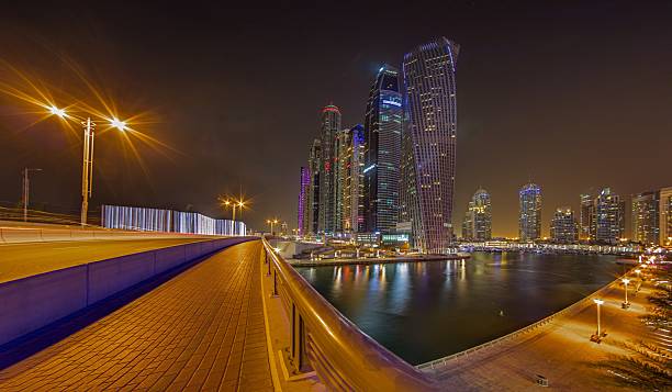 istock Dubai Marina cityscape with traffic lights 2226595005
