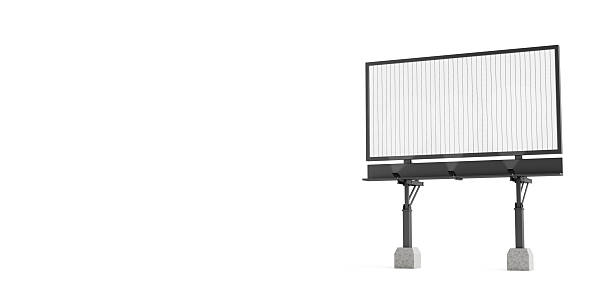 Advertising And Marketing Concept. Empty Rotating Outdoor Billboard With Vertical Panels. 3d Rendering