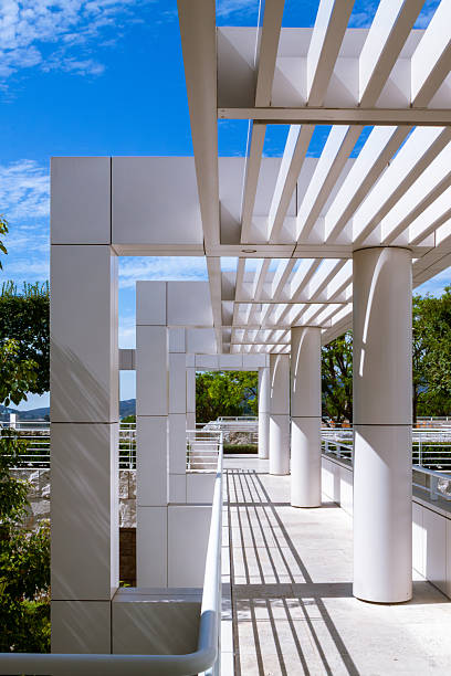 This photo was taken at the Getty Center, designed by architect Richard Meier. This place is a campus of the Getty Museum and other programs of the Getty Trust. Location: Los Angeles, CA, USA-September27, 2010