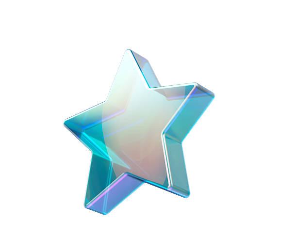 istock A light blue 3D star with a translucent, glossy finish and subtle reflections. 3d Illustration 2226607825