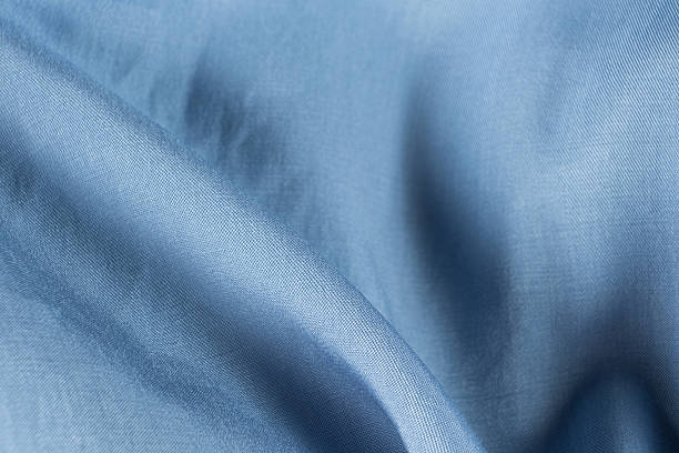 Blue Polyester Elastane Fabric Close-up stock photo