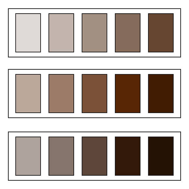 istock Color palette collection. Brown tone shades. Earthy warm Vector. Neutral color spectrum. 2226615971