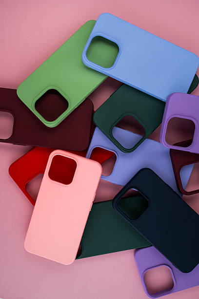 istock Colorful Phone Cases on Pink Background 2226616184