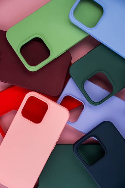istock Colorful Phone Cases on Pink Background 2226616186