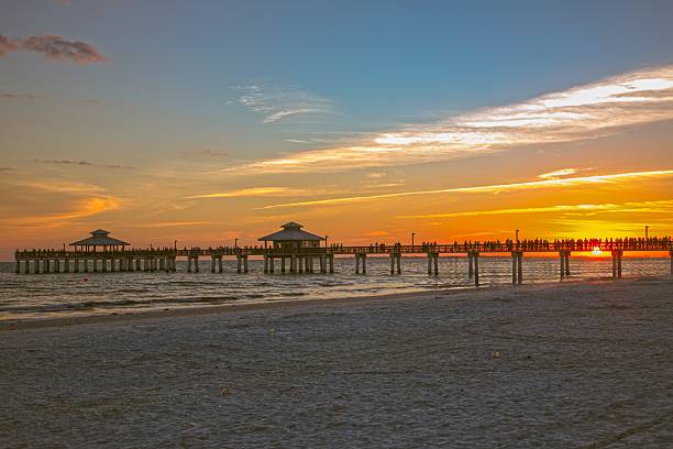 istock Crowd at Fort Myers Pier Florida sunset 2226616868