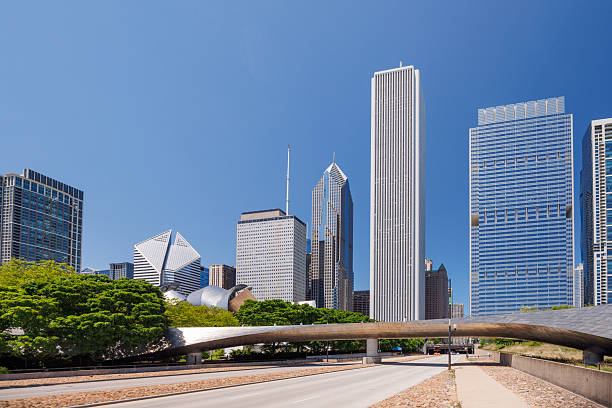 istock Vibrant sunny view of Chicago downtown skyline under a blue sky 2226617481