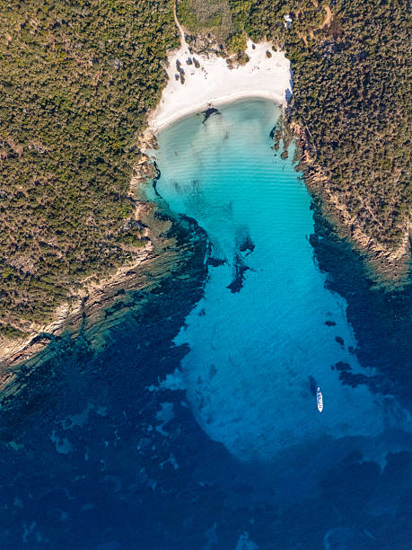 Beautiful Bodri beach in Corsica, France