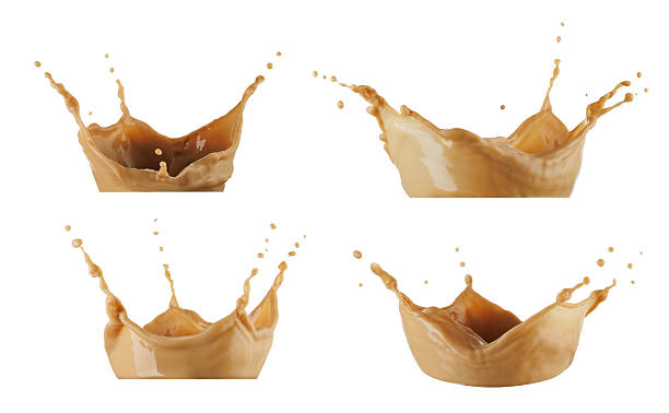 istock set of splashes mixed coffee with milk isolated on white background 2226620606