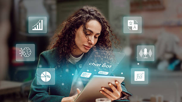 istock Woman using tablet to interact with a chatbot for insights and information in a modern setting 2226624231